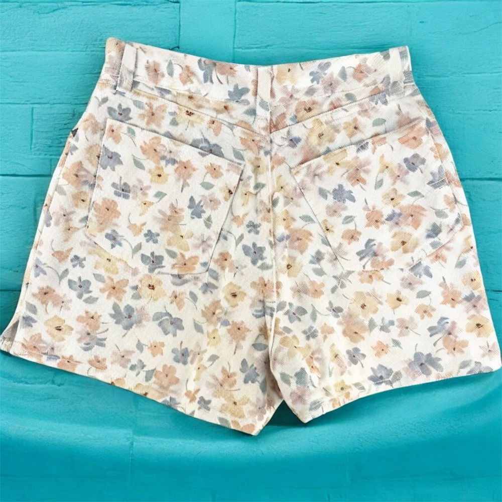 VTG EXP Spirit of Nimes Express Floral Print Women's Jeans Shorts 26” High Waist - Picture 2 of 8